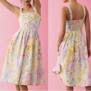 Anthropologie Maeve Sleeveless Sweetheart Corset A-Line Dress Plus Size 3X